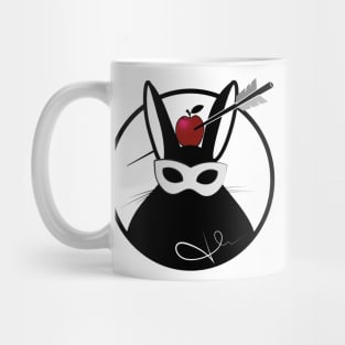 Bunny with apple and arrow patch Mug